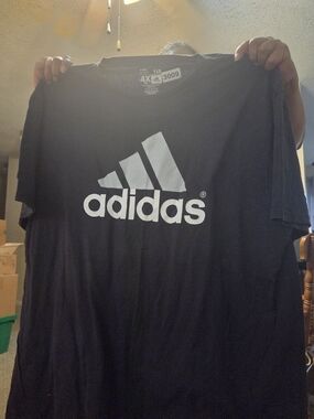 Hadidas Black Short Sleeve Tee with White Logo